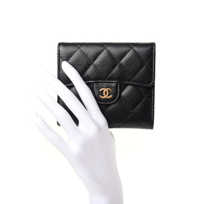 Chanel Caviar Quilted Compact Flap Wallet Black 2 of 8