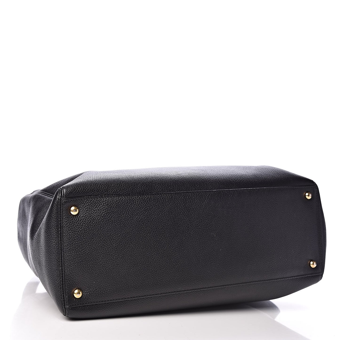 Calfskin Cerf Shopper Tote Black