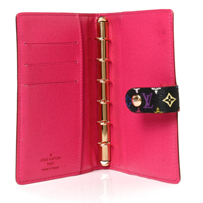Louis Vuitton Monogram Multicolor Small Ring Agenda Cover Black Grenade 5 of 9