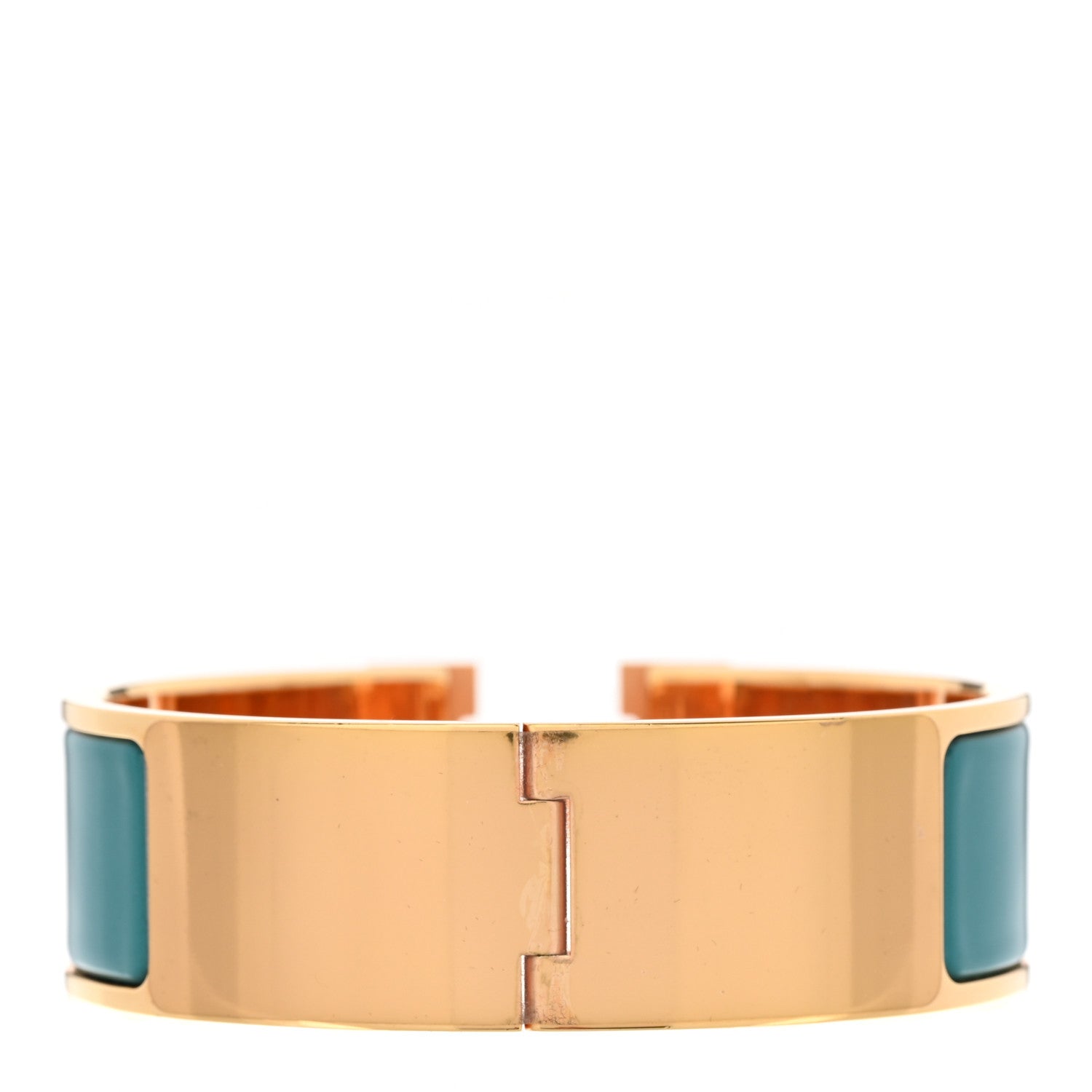 Hermes Enamel Wide Clic Clac H Bracelet PM Malachite 3 of 7
