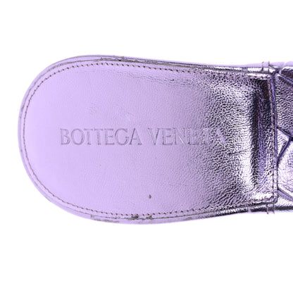 Bottega Veneta Metallic Nappa Maxi Intrecciato Lido Mule Sandals 36.5 Wisteria 6 of 7