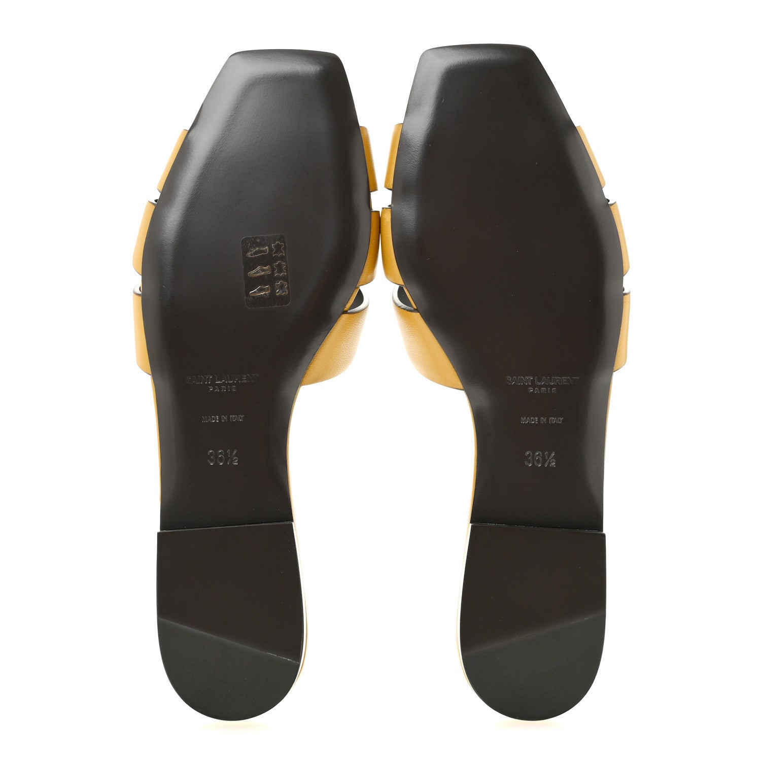 Saint Laurent Calfskin Nu Pied 05 Slide Sandals 36.5 Safari Khaki 6 of 10