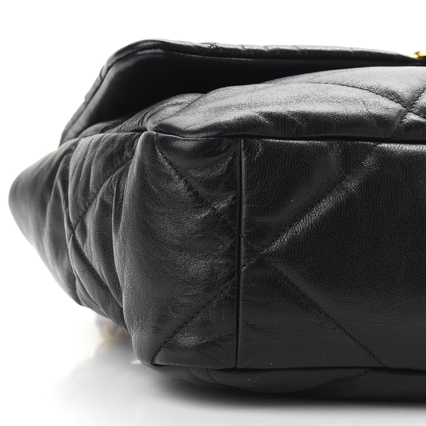 Lambskin Quilted Large Chanel 19 Flap Black