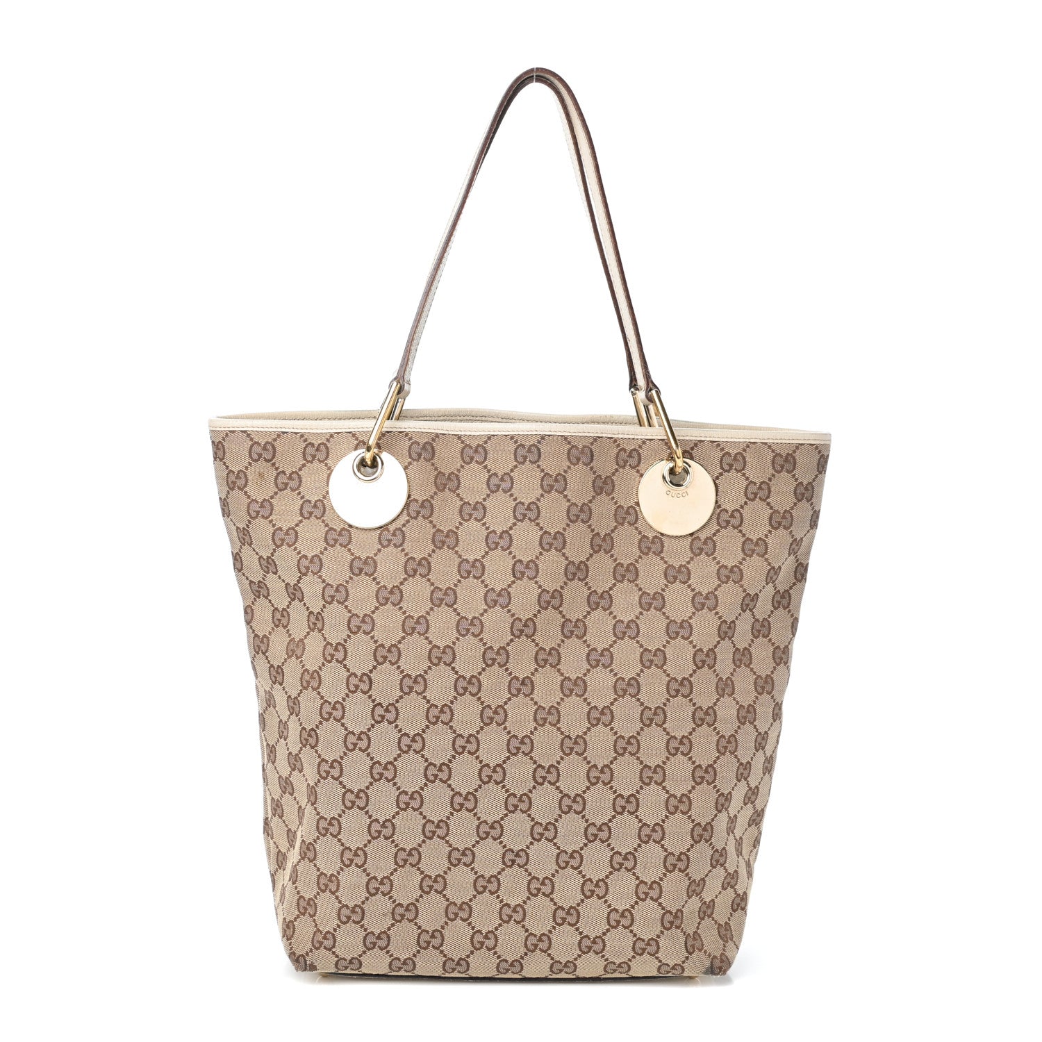 Gucci Monogram Large Eclipse Tote Beige White 1 of 8