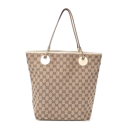 Gucci Monogram Large Eclipse Tote Beige White 1 of 8