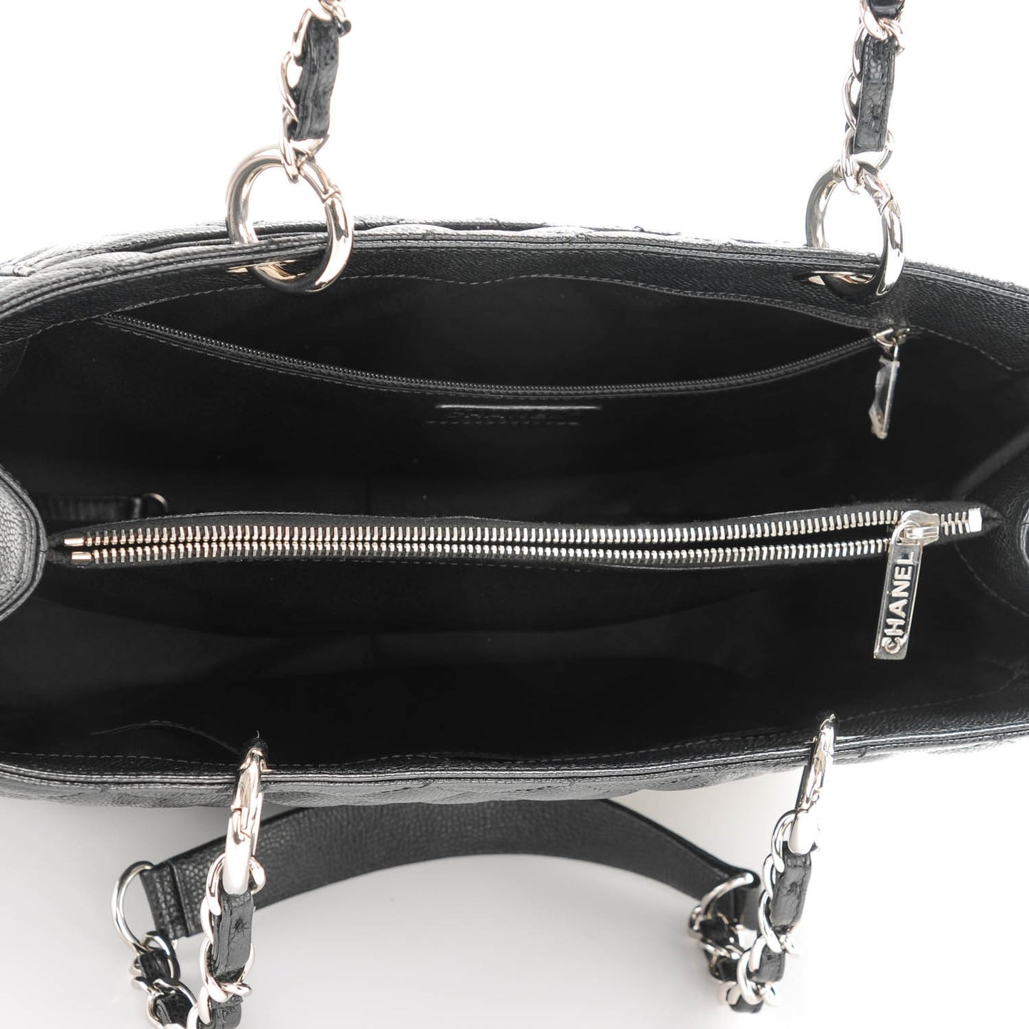 Caviar Quilted Grand Shopping Tote GST Black