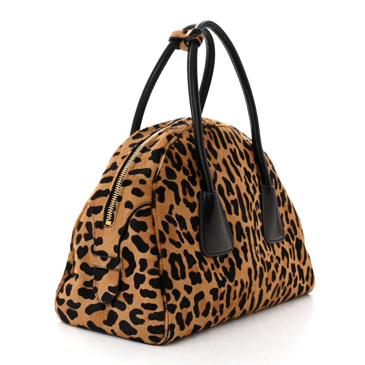 Pony Hair Leopard Print Large Cavallino Miele Moro