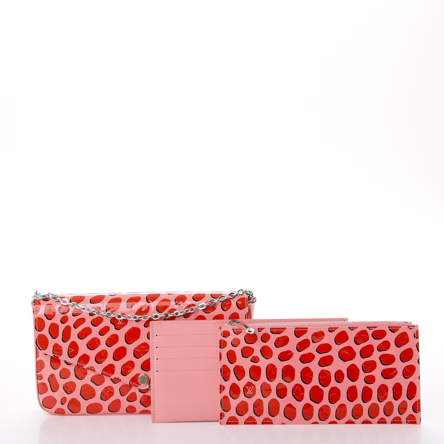 Louis Vuitton Vernis Jungle Dots Pochette Felicie Sugar Pink Poppy 3 of 12