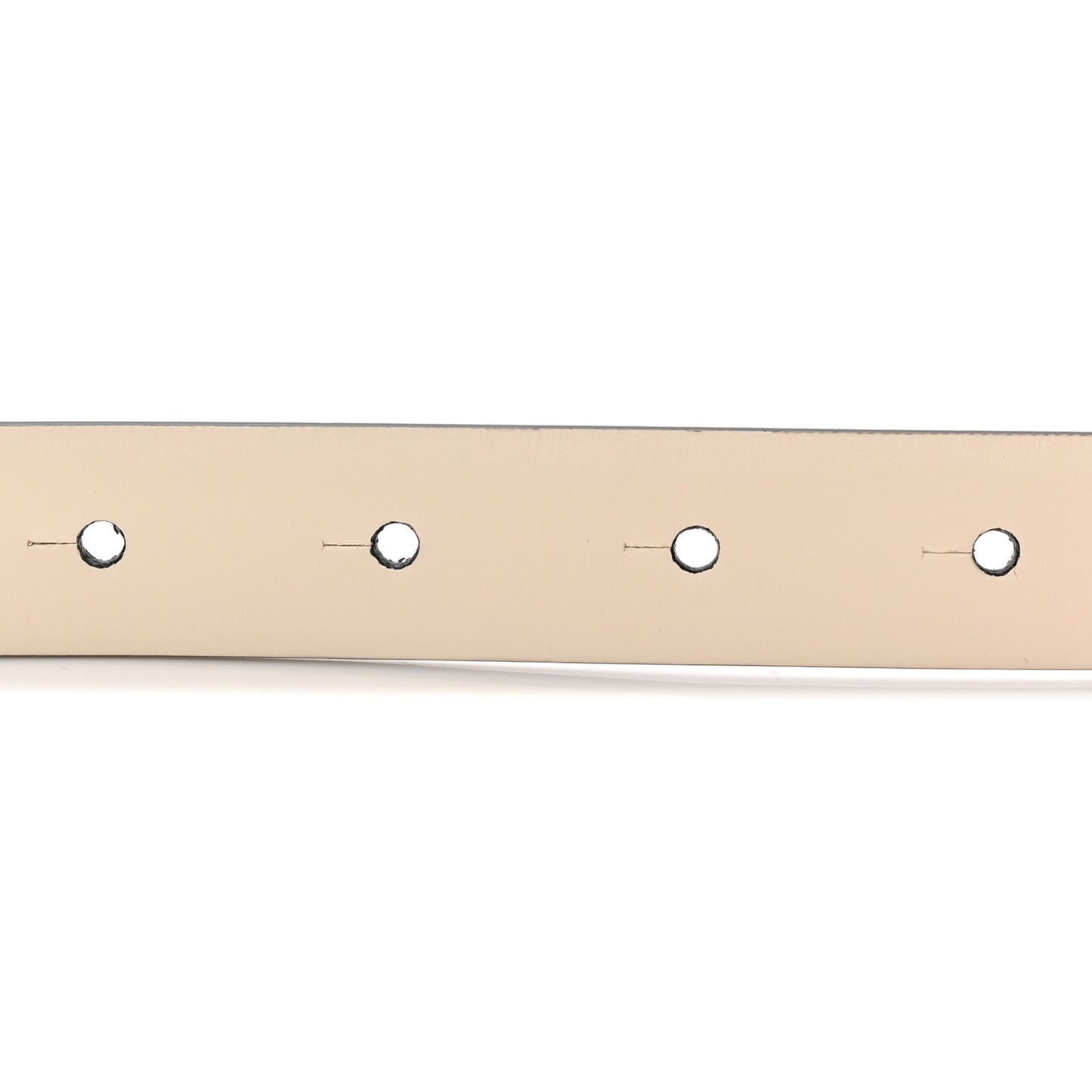 Glossy Calfskin VLogo Reversible 20mm Belt 85 34 Light Ivory Rose Cannelle