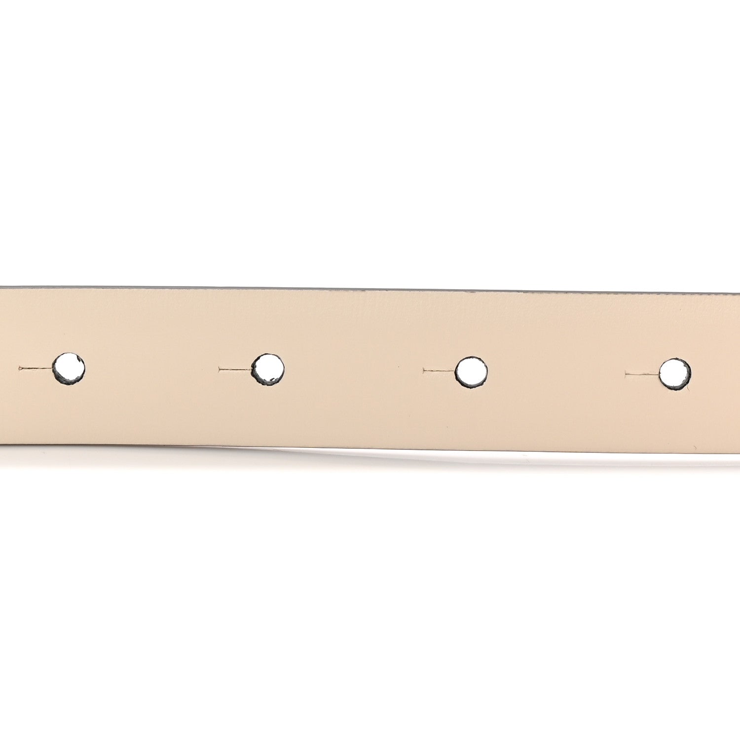 Valentino Garavani Glossy Calfskin VLogo Reversible 20mm Belt 85 34 Light Ivory Rose Cannelle 5 of 6