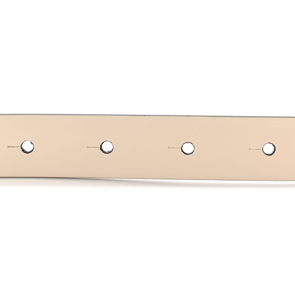 Valentino Garavani Glossy Calfskin VLogo Reversible 20mm Belt 85 34 Light Ivory Rose Cannelle 5 of 6
