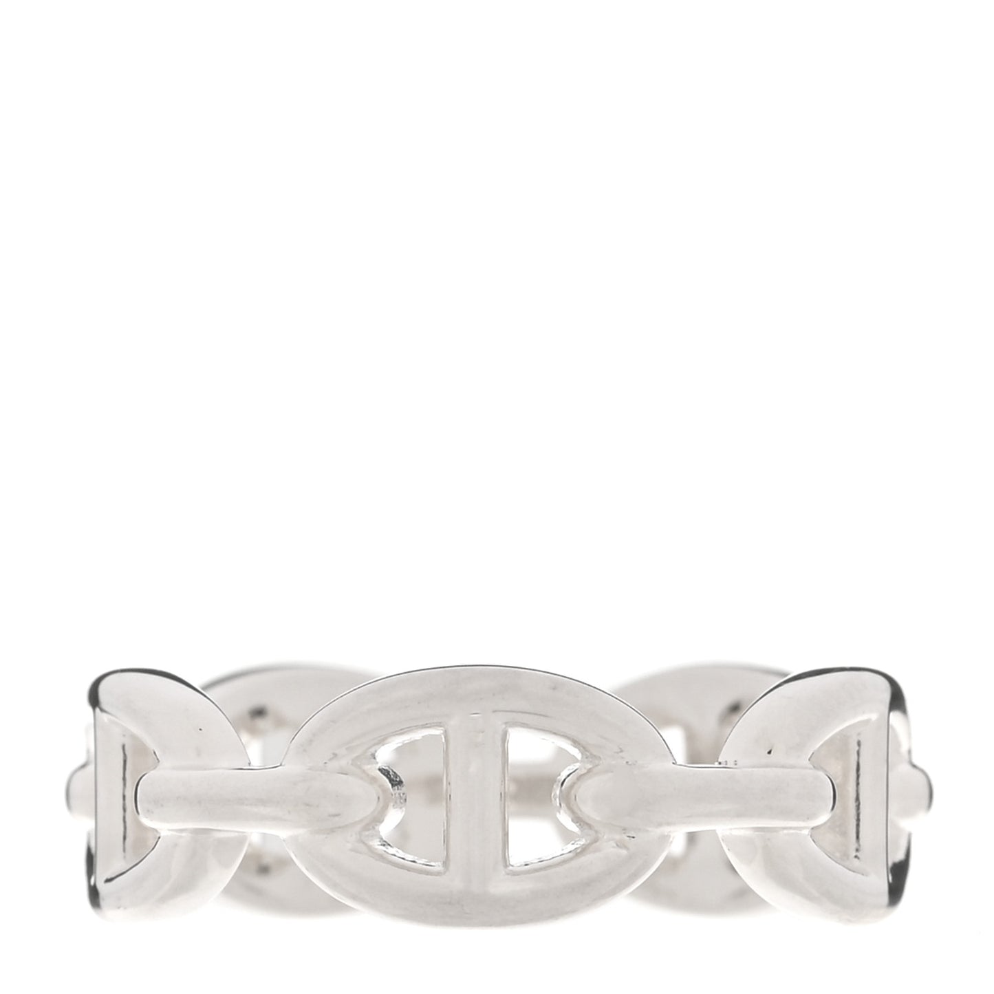 Sterling Silver PM Chaine d'Ancre Enchainee Band Ring 56 7.5