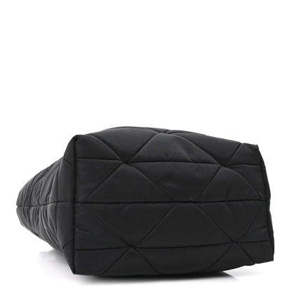 Prada Re-Nylon Nappa Triangle Quilted Padded Double Handled Zip Pocket Tote Black 4 of 10