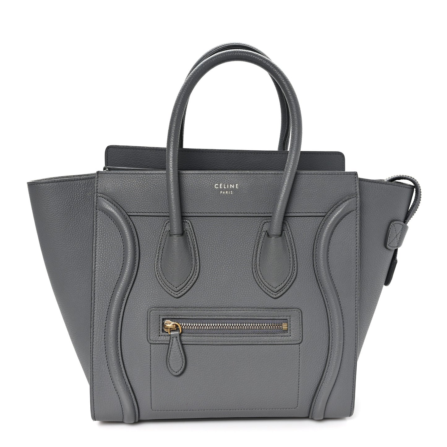 Baby Drummed Calfskin Micro Luggage Kohl
