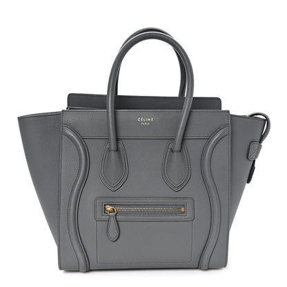 Celine Baby Drummed Calfskin Micro Luggage Kohl 1 of 11