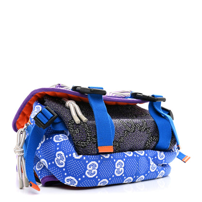 Gucci Jersey GG Monogram All Over Sporty Flap Backpack Blue Multicolor 4 of 11