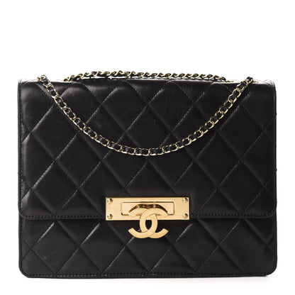 Chanel Lambskin Quilted Medium Golden Class Flap Black 1 of 14