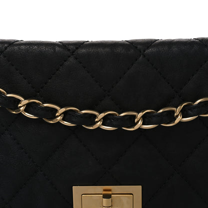 Chanel Aged Calfskin Quilted 2.55 Reissue Chain Flap Black 8 of 10