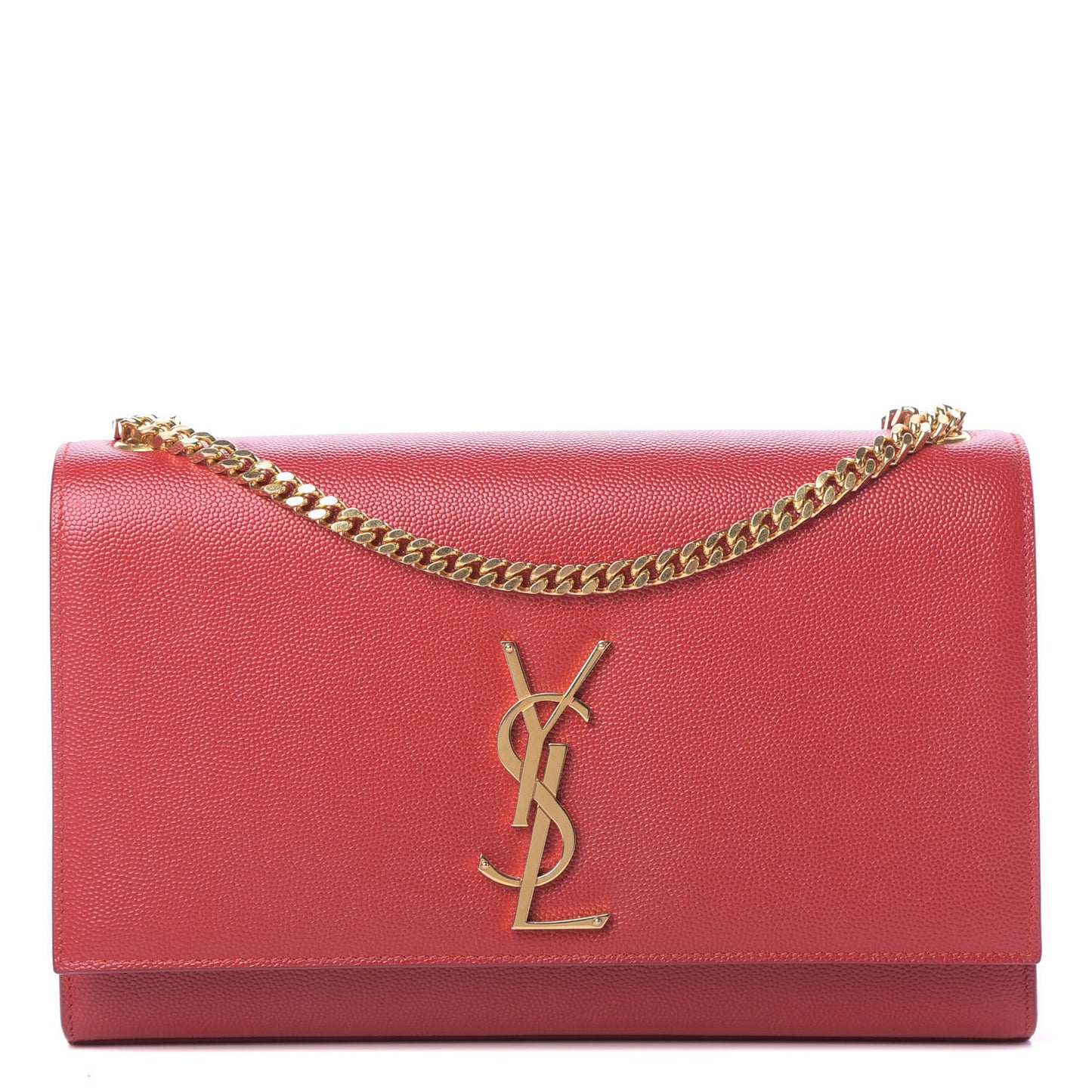Grain De Poudre Medium Monogram Kate Satchel Red