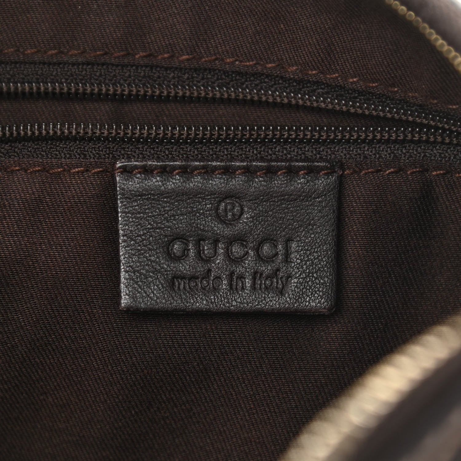 Gucci Monogram Medium D Gold Ring Hobo Dark Brown 6 of 18