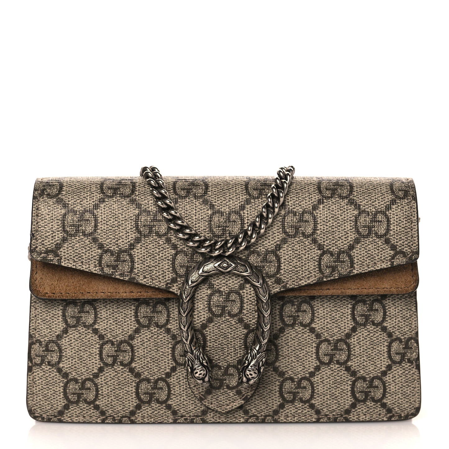 GG Supreme Monogram Super Mini Dionysus Shoulder Bag Taupe
