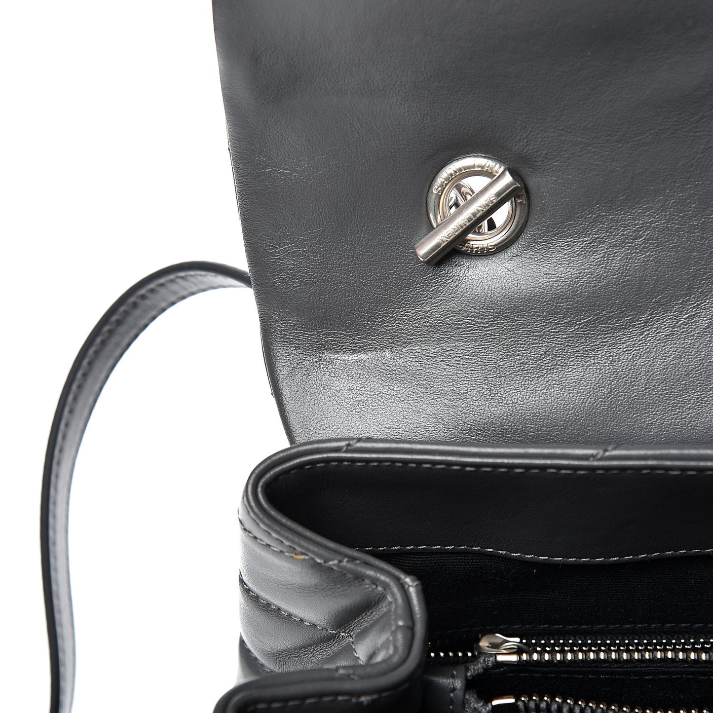 Calfskin Y Quilted Monogram Medium Loulou Satchel Kaki Fonce
