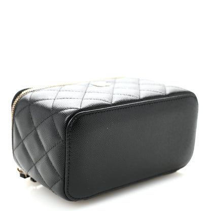 Chanel Caviar Quilted Small Vanity Case With Chain Black 4 of 11