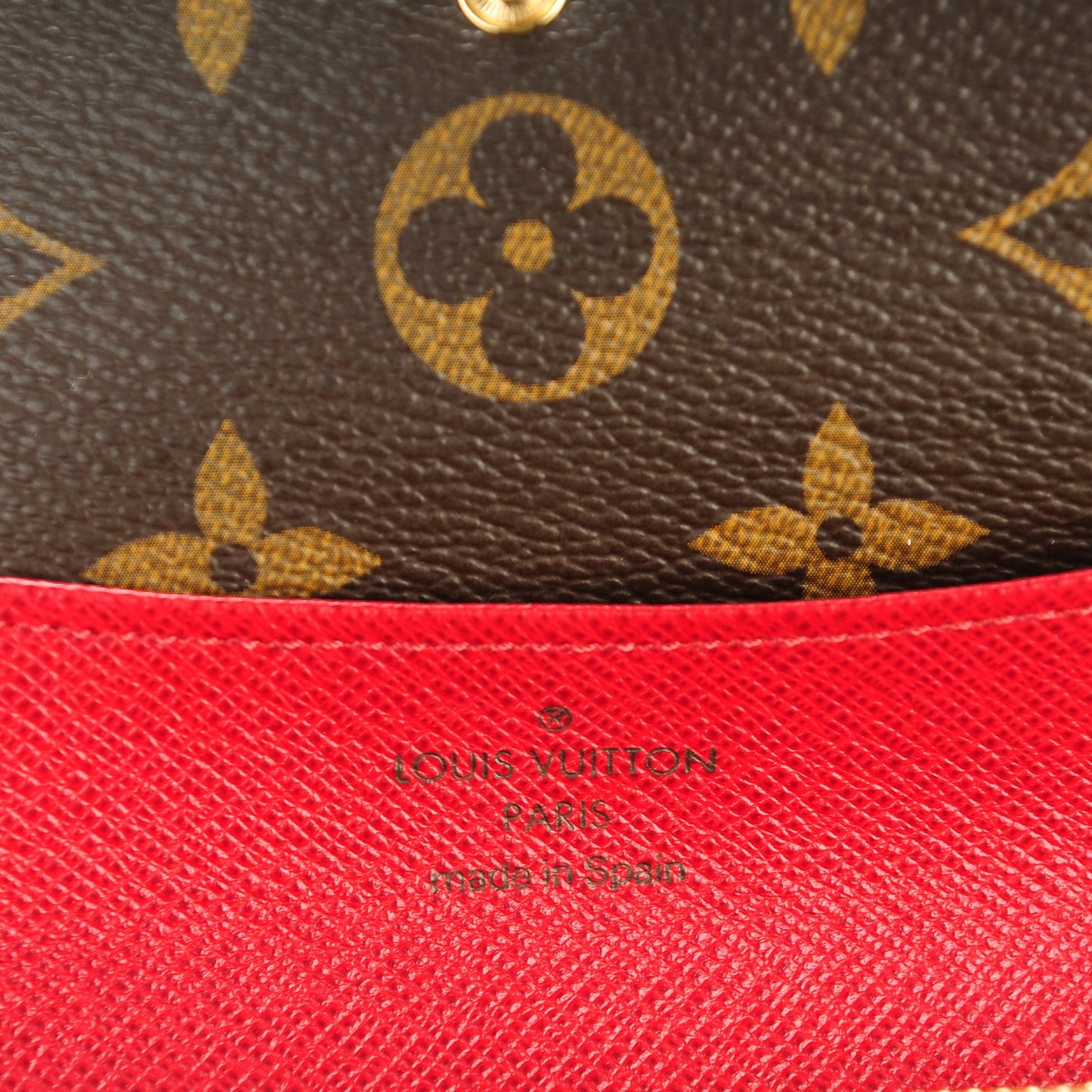 Monogram Emilie Wallet Red
