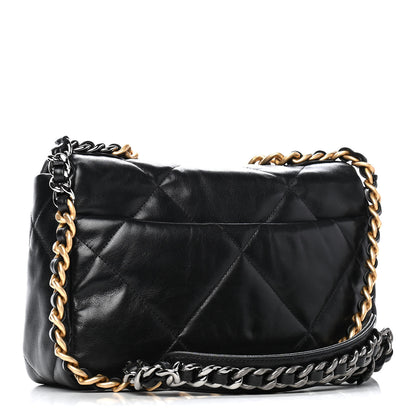 Chanel Goatskin Quilted Medium Chanel 19 Flap Black 3 of 10