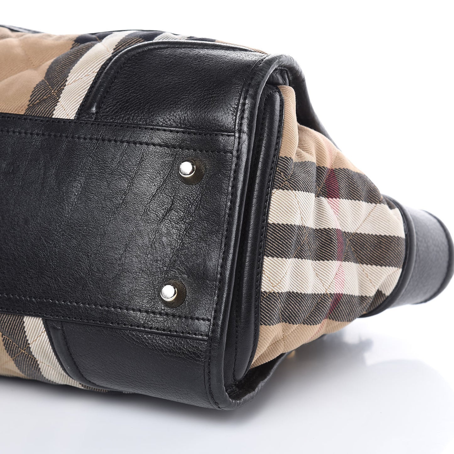 House Check Quilted Large Manor Tote Black