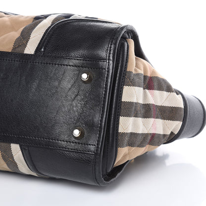 Burberry House Check Quilted Large Manor Tote Black 9 of 18