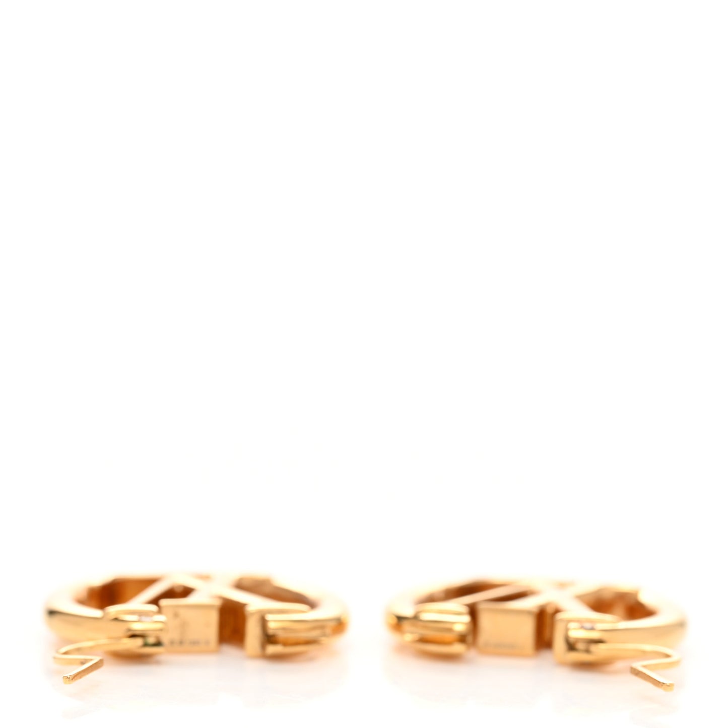 Metal Small Louise Hoop Earrings Gold