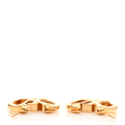 Louis Vuitton Metal Small Louise Hoop Earrings Gold 3 of 5