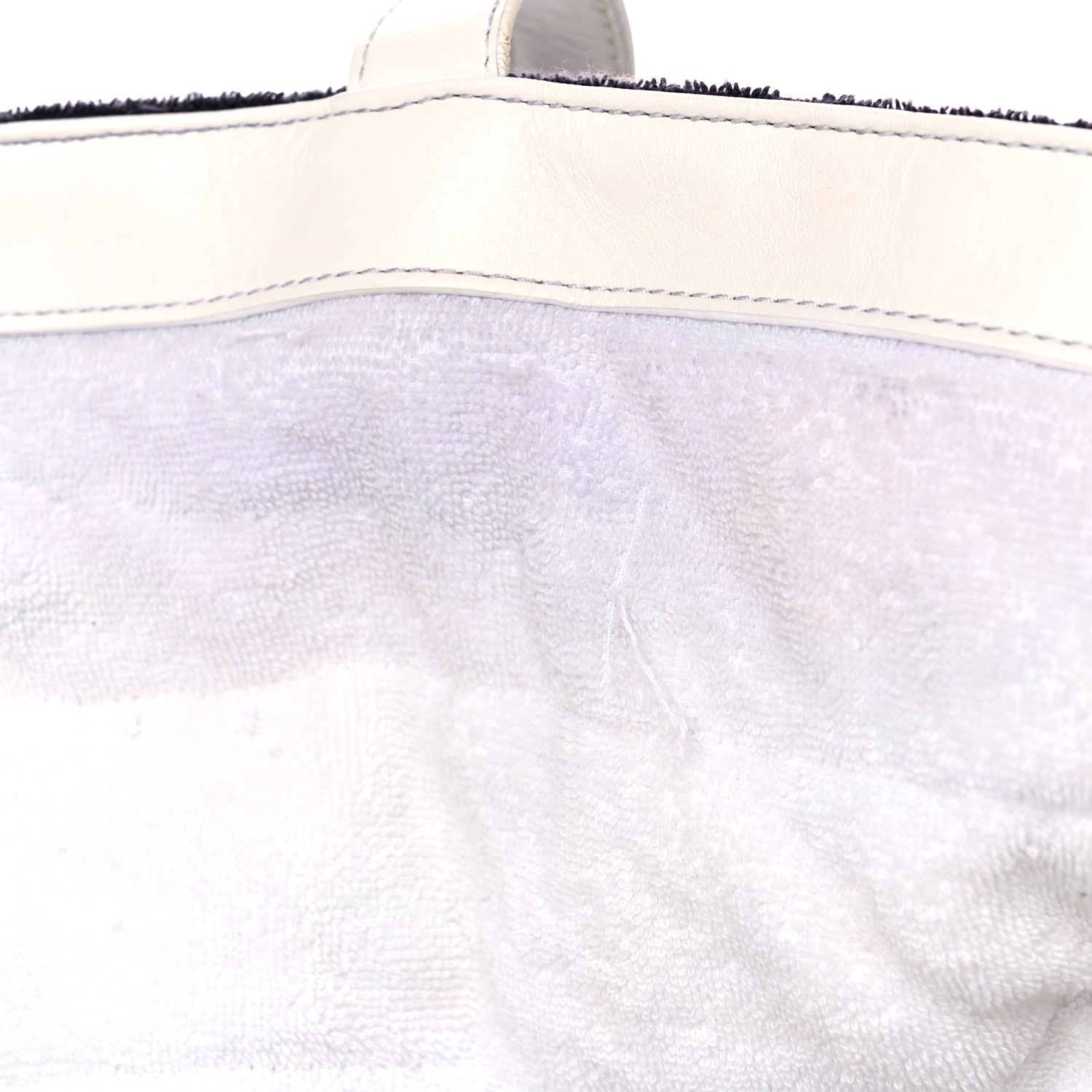 Chanel Terry Cotton CC Beach Tote Navy White 15 of 21