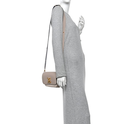 Louis Vuitton Grained Calfskin Lockme Tender Greige 2 of 9