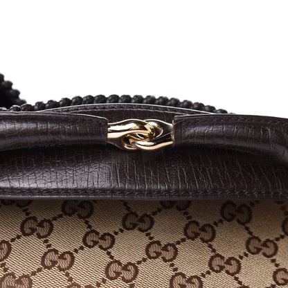 Gucci Monogram Large Horsebit Chain Hobo Dark Brown 11 of 12