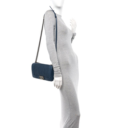 Chanel Calfskin Medium Boy Reverso Flap Blue 2 of 12