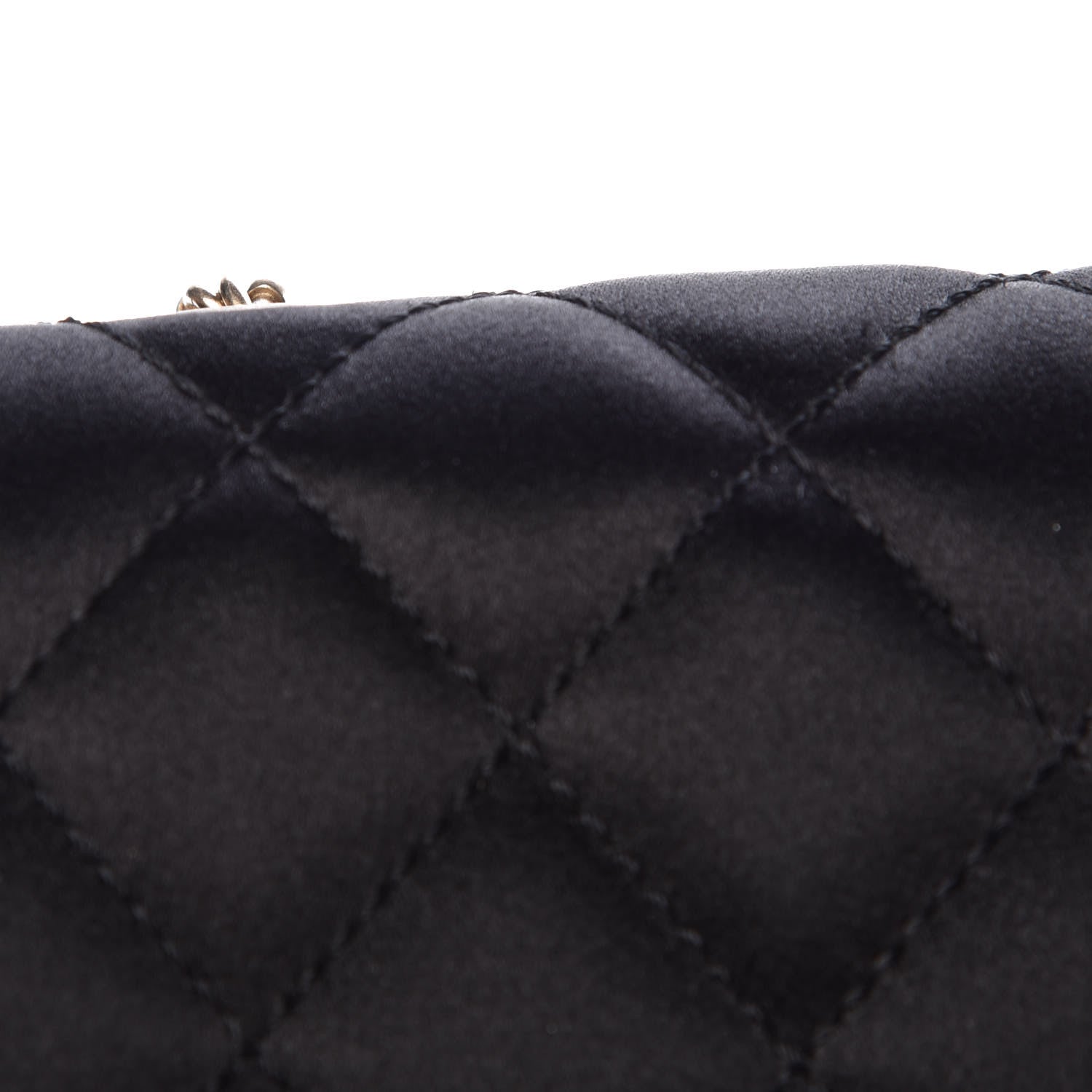 Chanel Satin Quilted Jeweled East West Flap Black 13 of 15