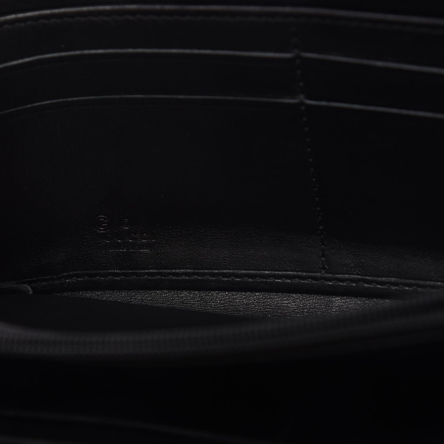 Gucci Guccissima Vitello Tender Zip Around Wallet Black 9 of 11