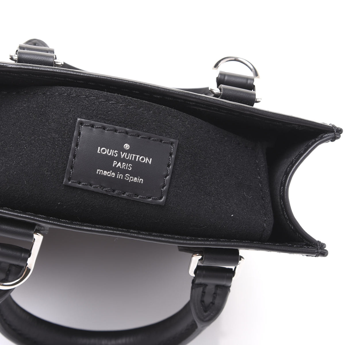 Louis Vuitton Epi Petit Sac Plat Black 7 of 9