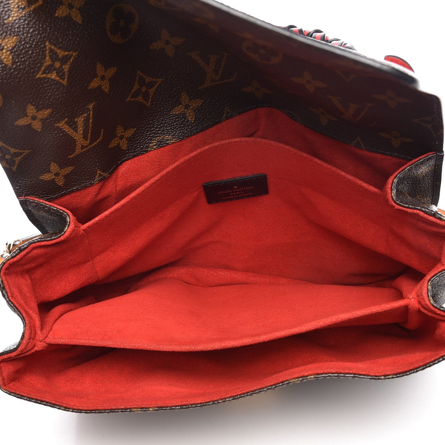 Monogram Braided Pochette Metis Coquelicot
