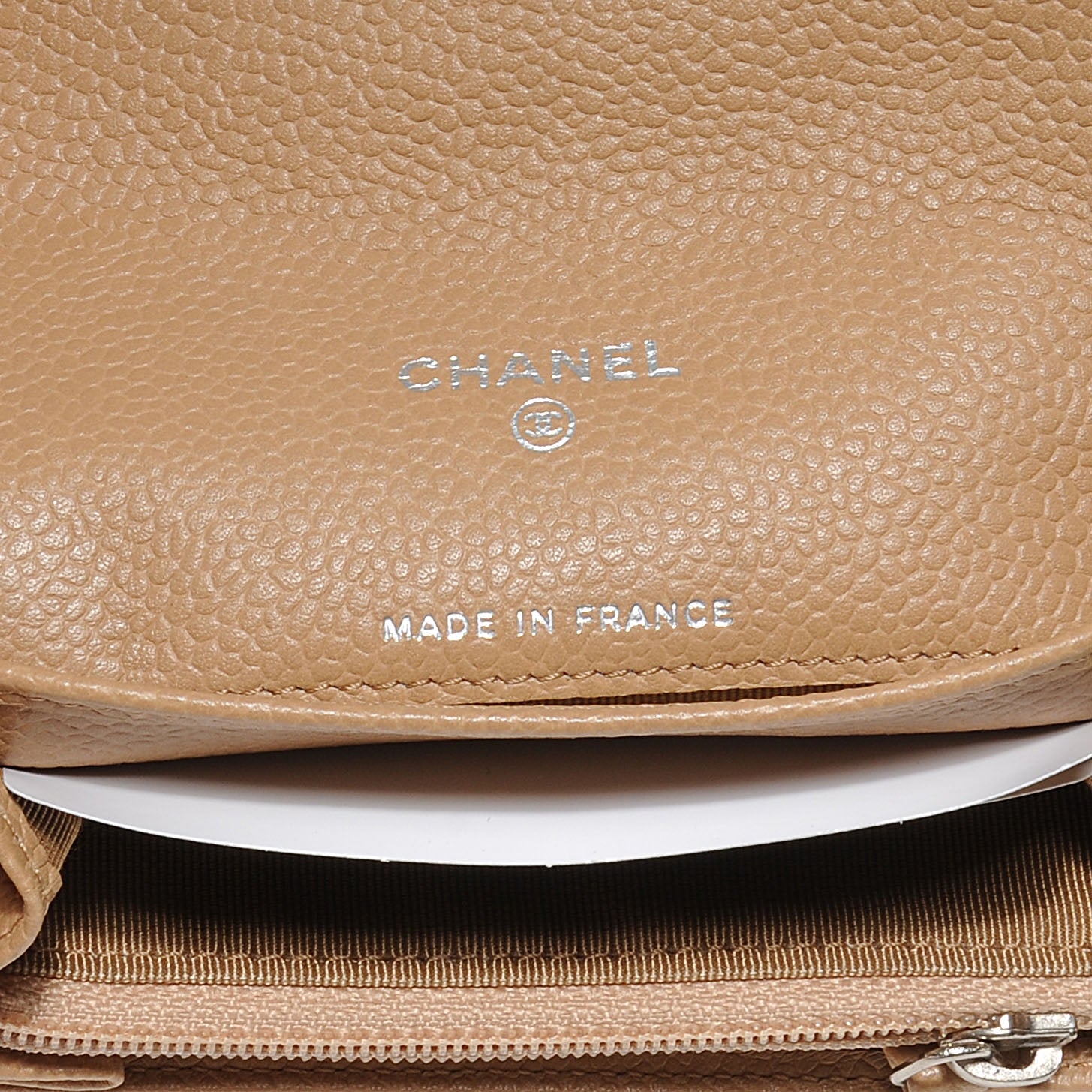 Chanel Caviar Small Compact Wallet Beige 8 of 8