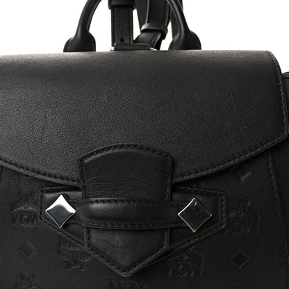 MCM Calfskin Ottomar Monogram Essential Small Backpack Black 6 of 8