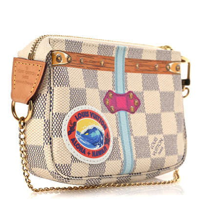 Louis Vuitton Damier Azur Summer Trunks Hawaii Mini Pochette Accessories 2 of 7