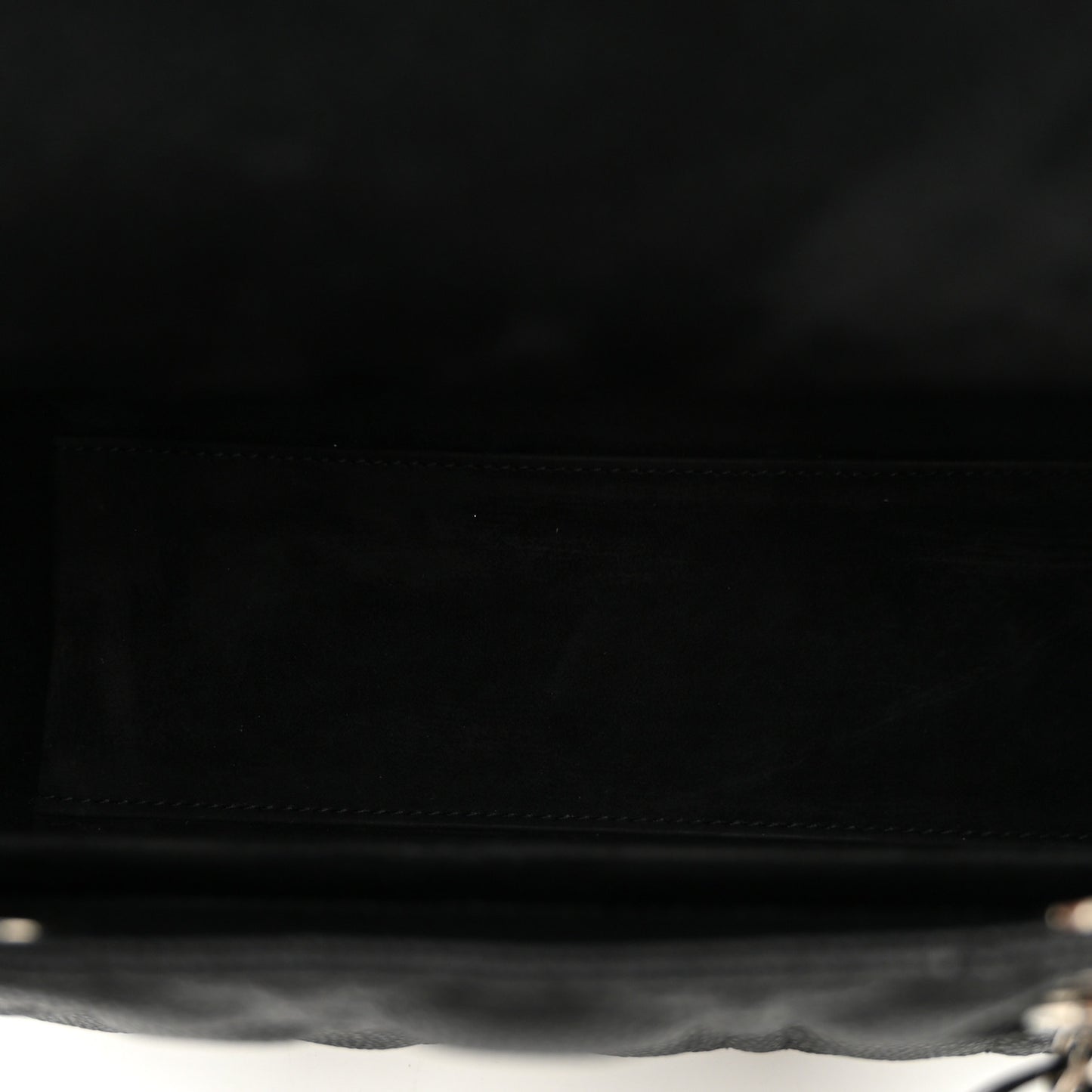 Grained Calfskin Cannage Medium Lady Dior Black
