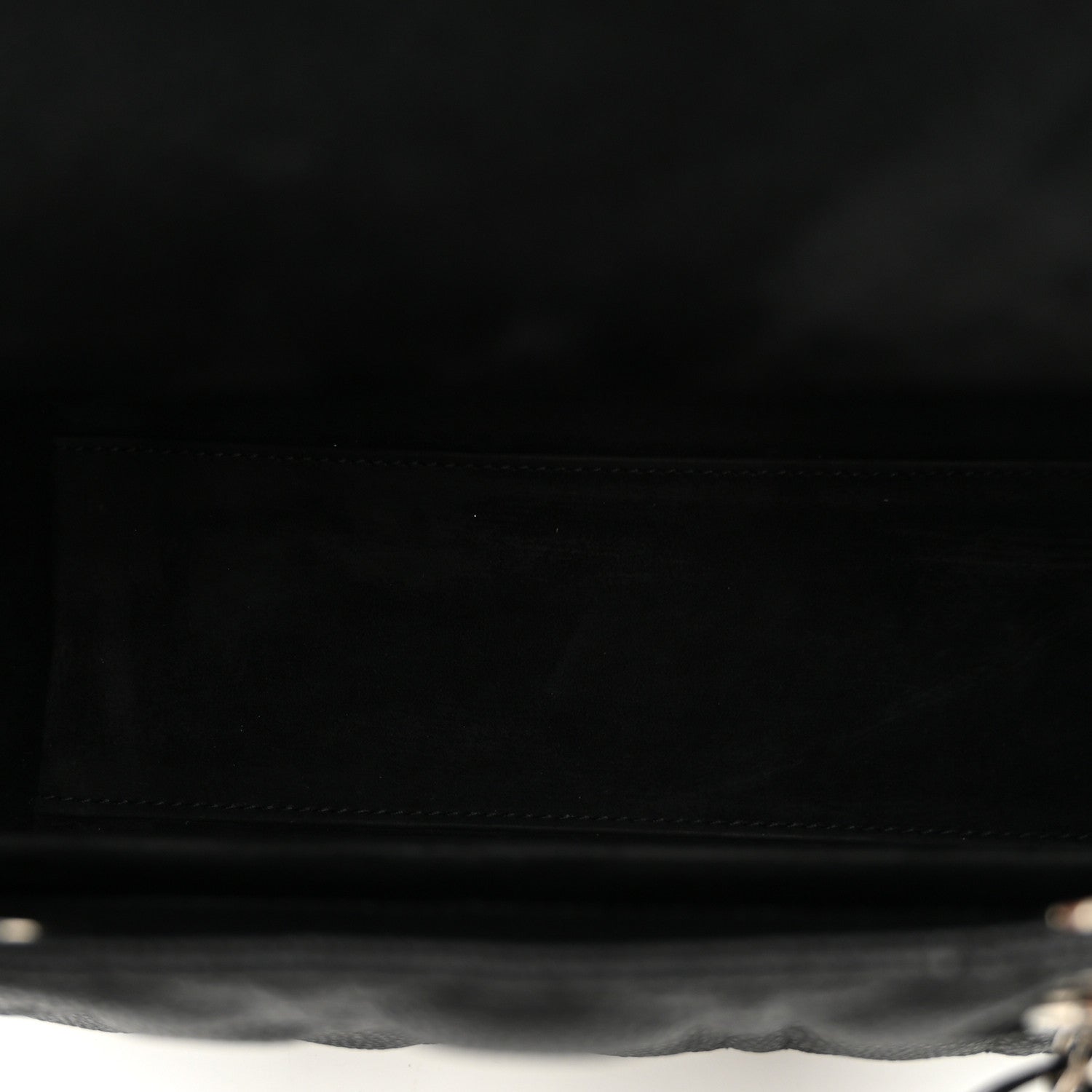 Christian Dior Grained Calfskin Cannage Medium Lady Dior Black 4 of 9