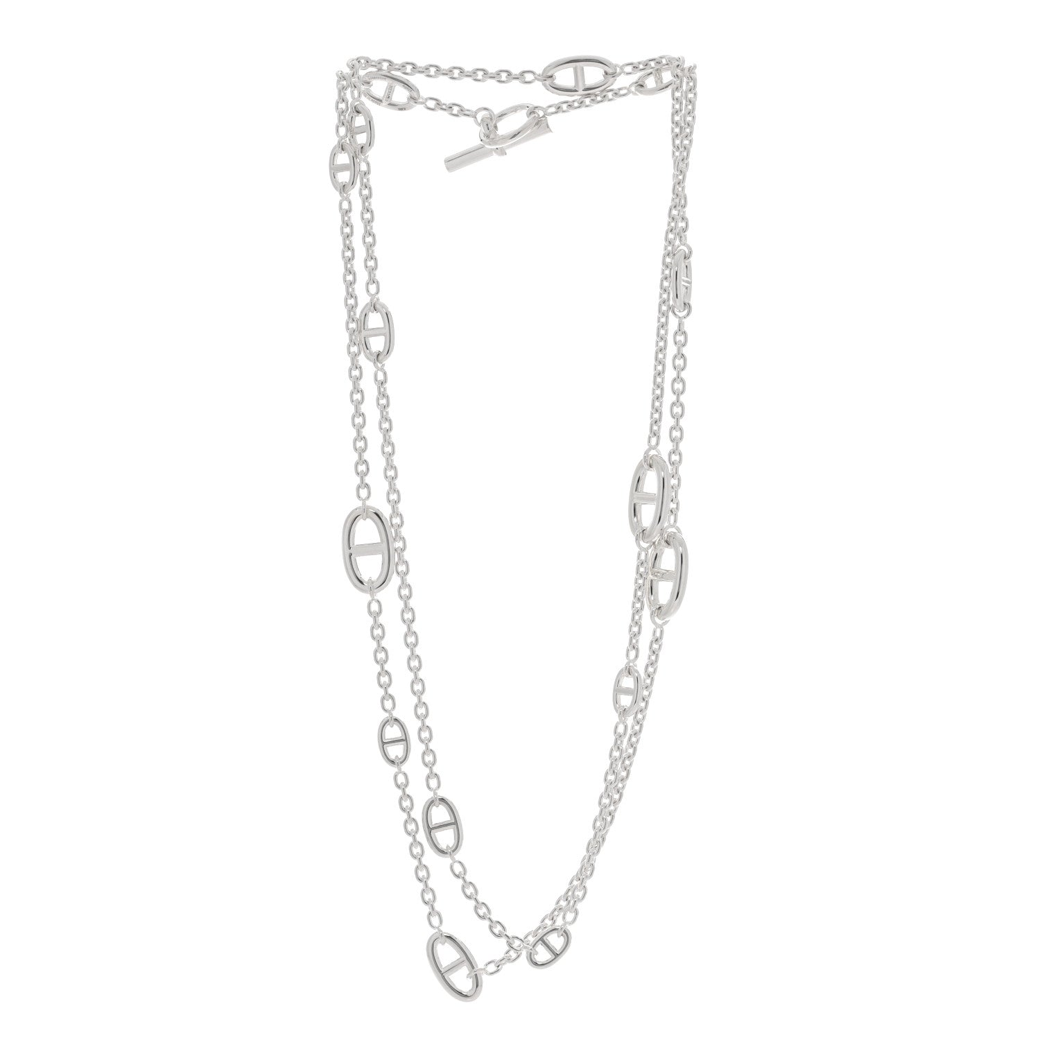 Hermes Sterling Silver Farandole Necklace 120 3 of 5