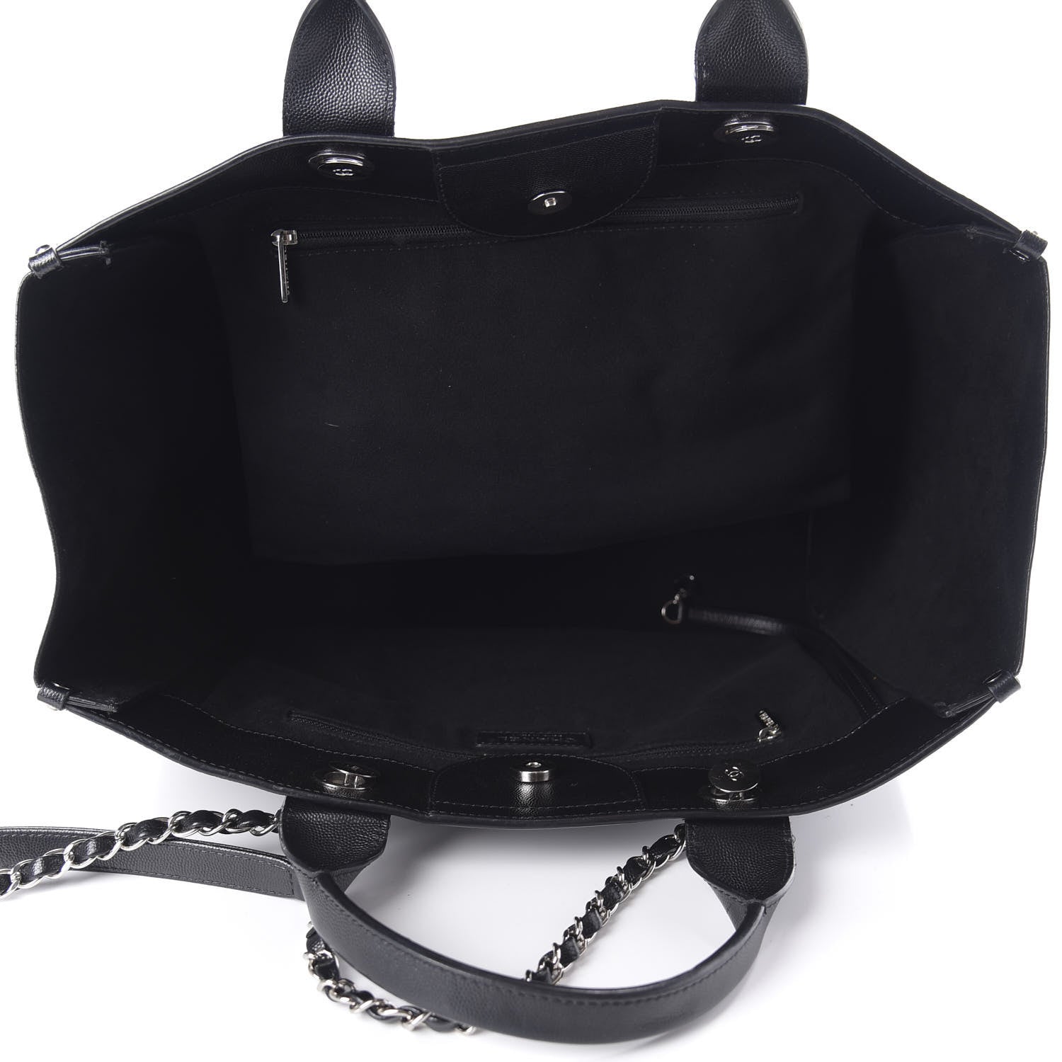 Chanel Caviar Medium Studded Deauville Tote Black 5 of 10