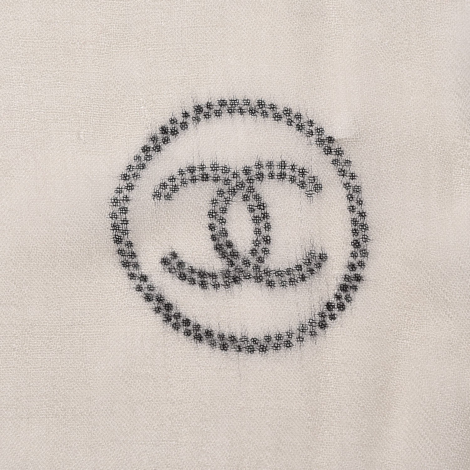 Chanel Cashmere No. 5 Scarf White 4 of 5