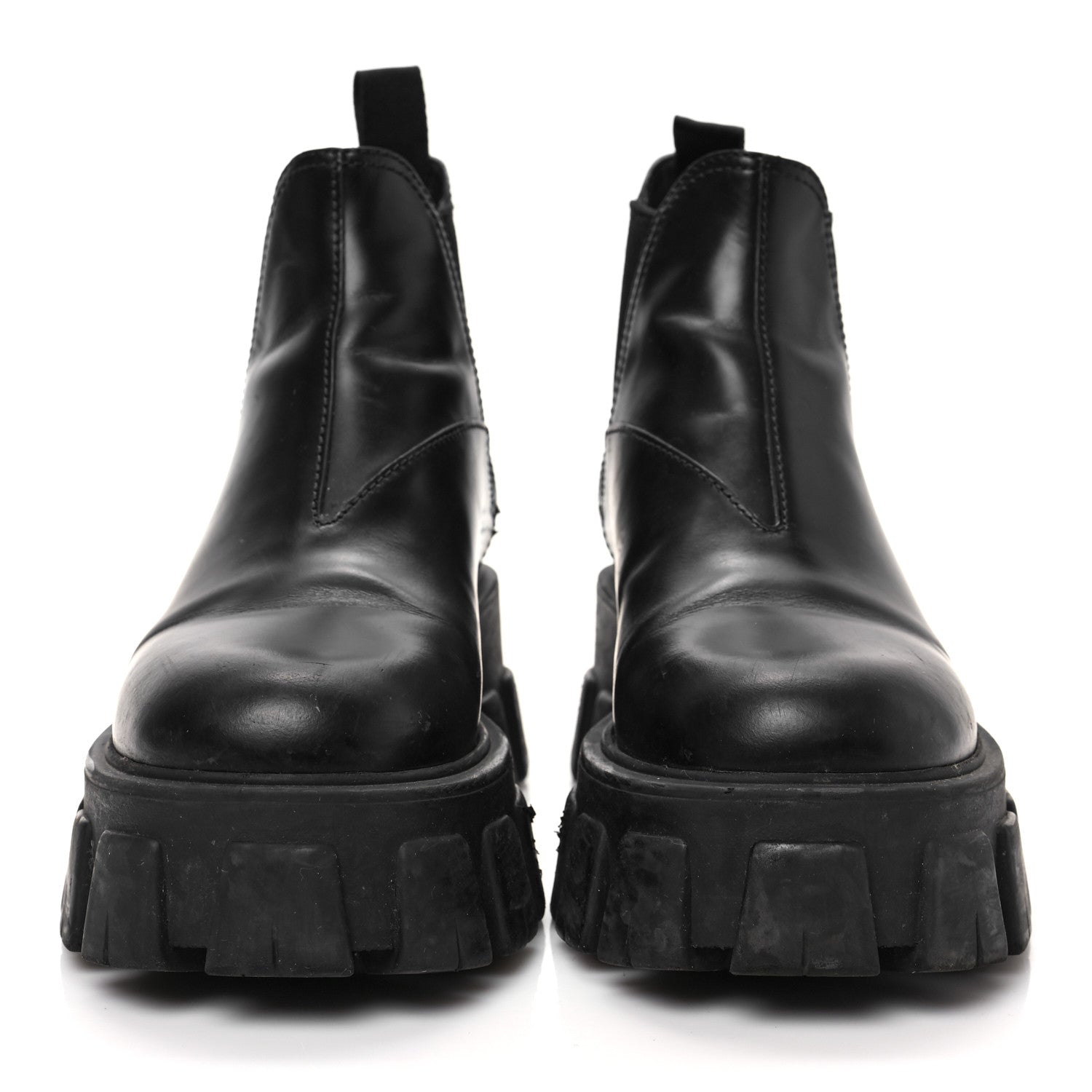 Prada Spazzolato Rois Monolith Chelsea 55mm Ankle Boots 36 Black 2 of 8